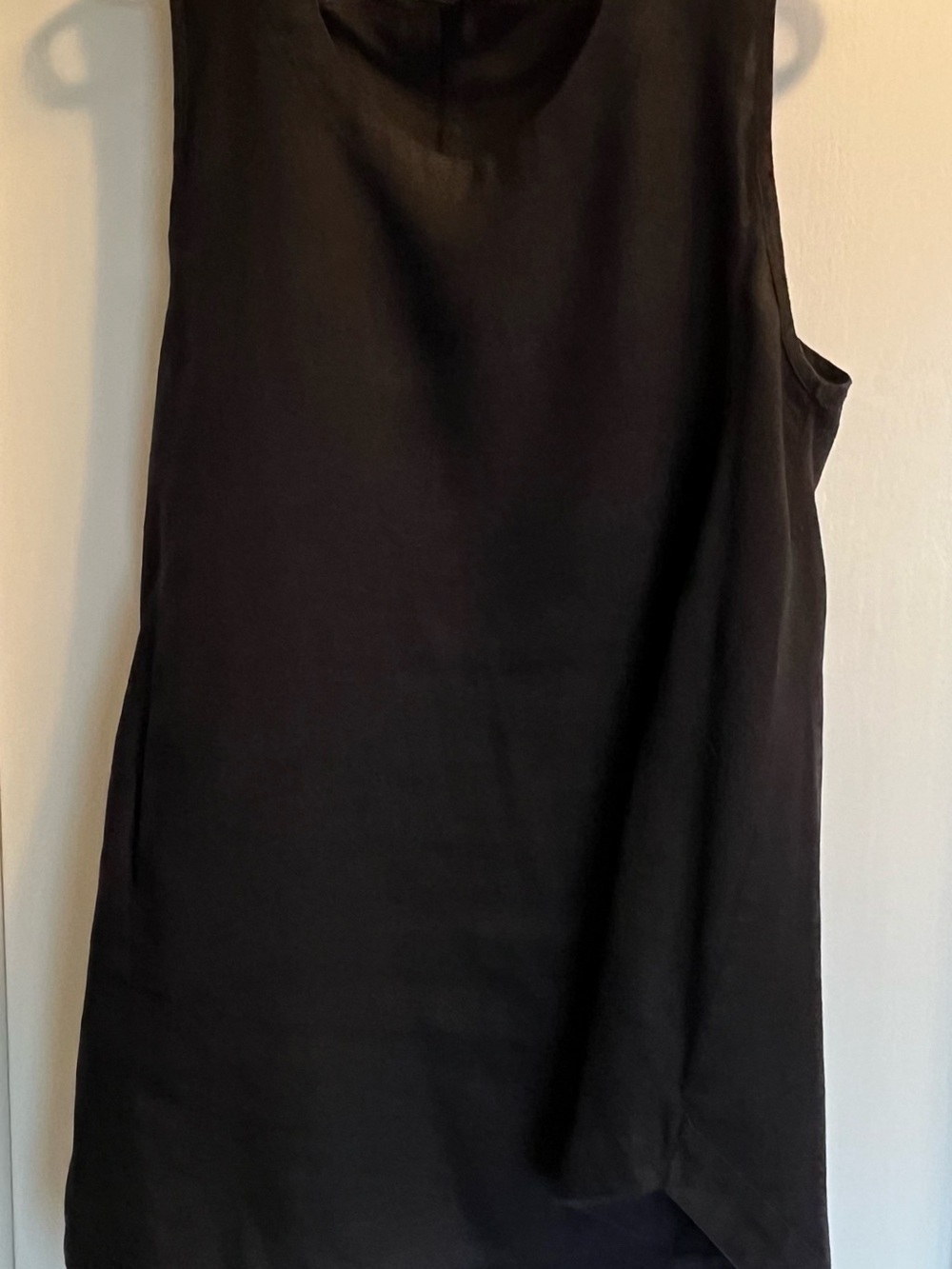 Linen Black Sleeveless Top by Canadian Designer Dennis Wang